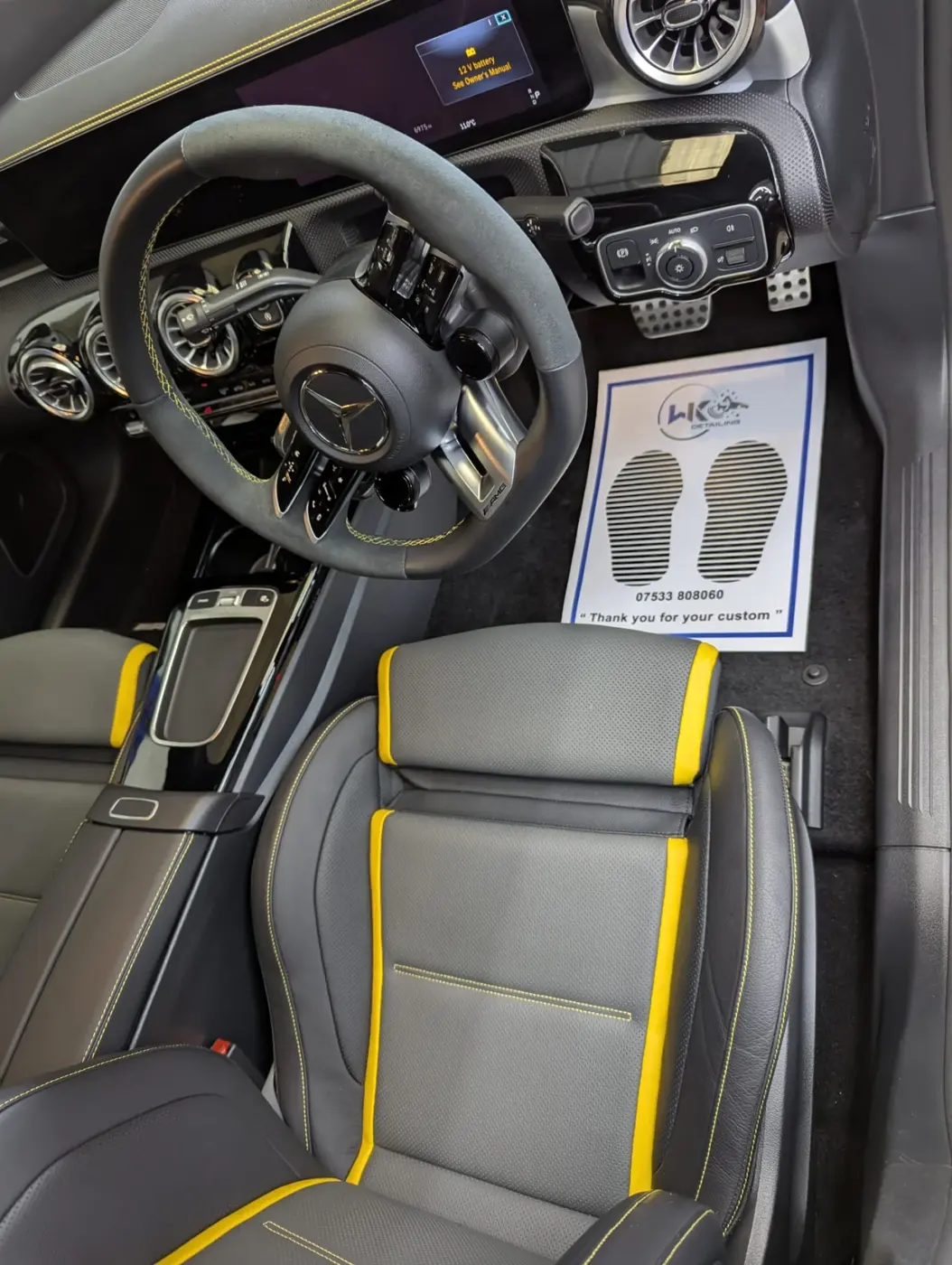 Mercedes-AMG interior after deep interior detail